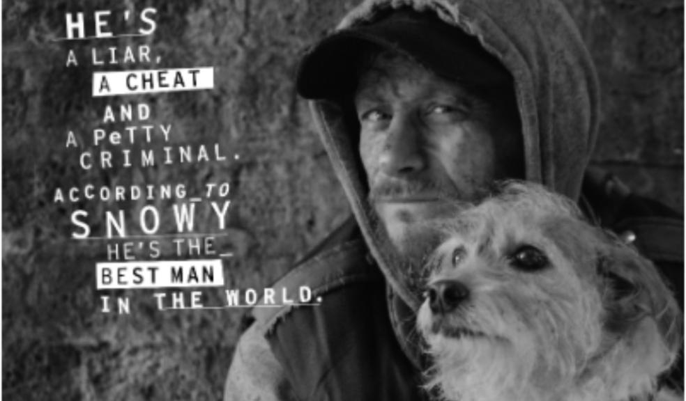 Homeless man with his dog