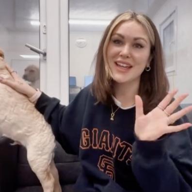 Tayla Bexton and Barney