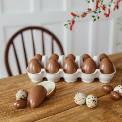 Shallow Focus of Easter Eggs on Wooden Surface